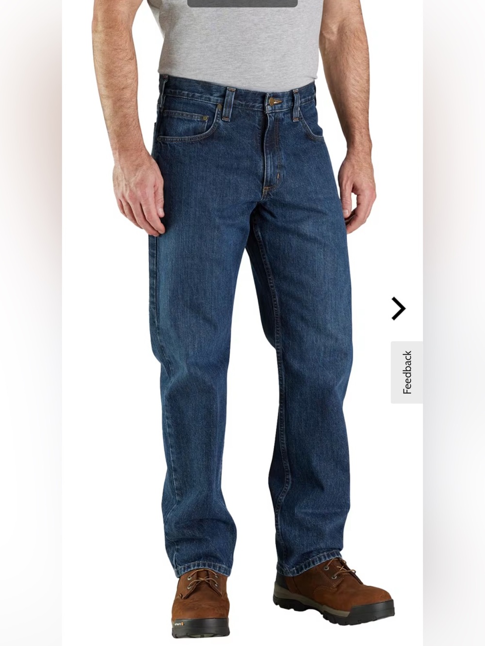 NWT Carhartt Relaxed Fit Straight Jeans Size 34 X 30